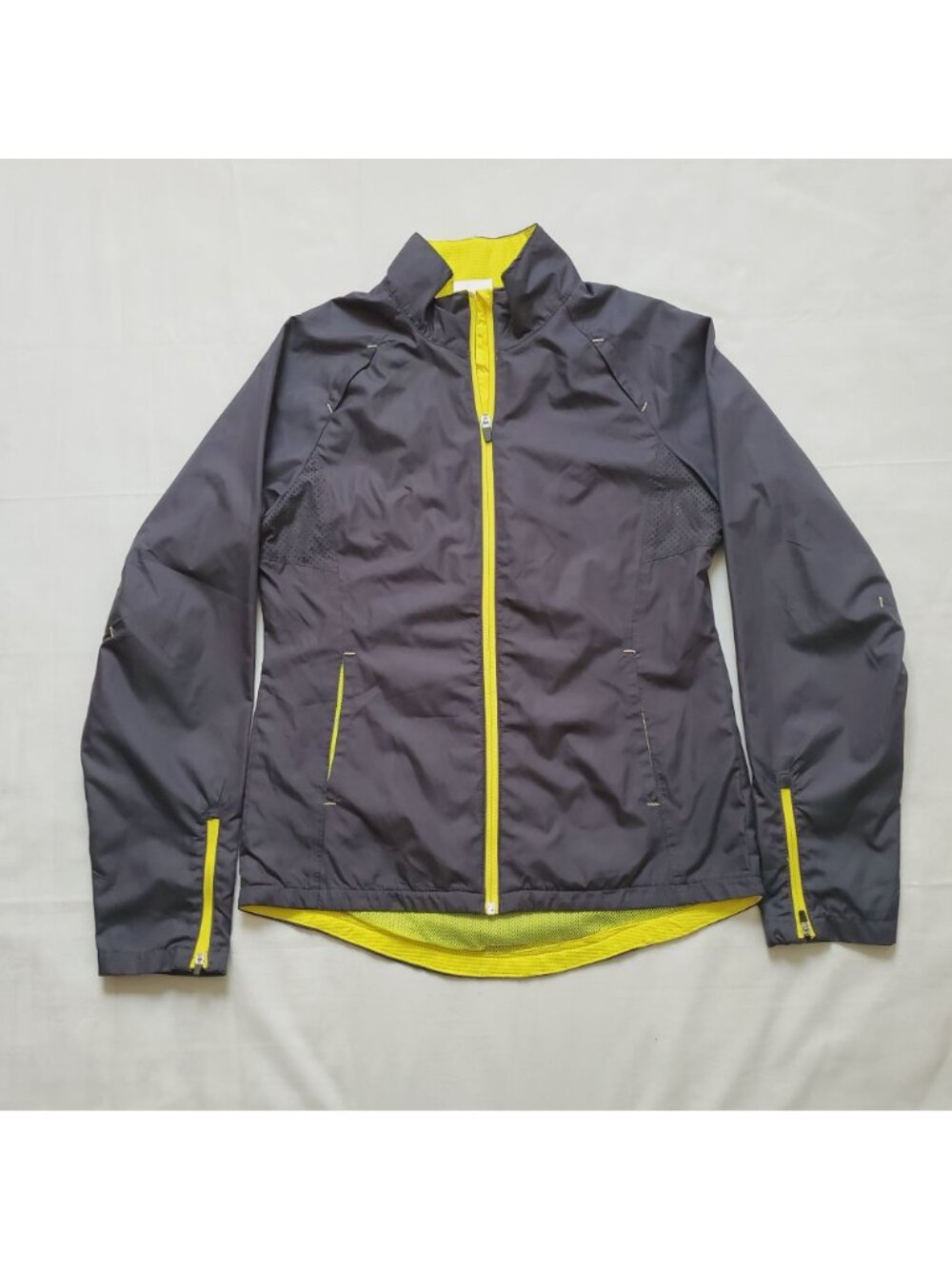 Danskin Now Women's Full Zip Vented Windbreaker Track Jacket Greystone S/CH(4-6) - Picture 7 of 16